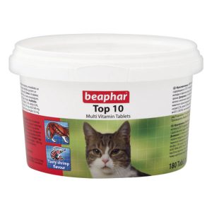 قرص مولتی ویتامین گربه تاپ تن بیفار - Beaphar Top 10